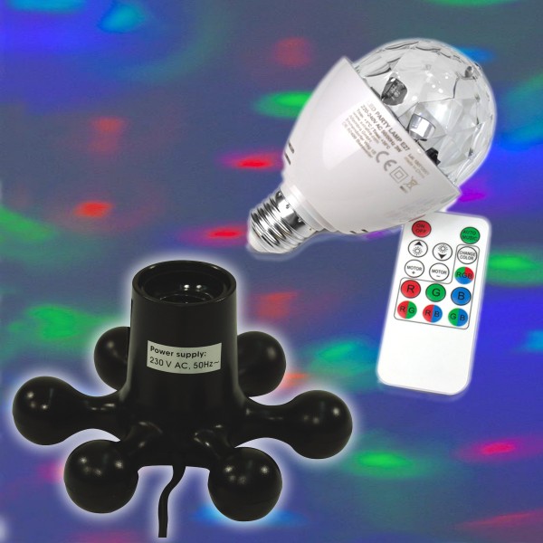 PARTY KIT - Multifunktions-LED Effektlampe mit Designfassung