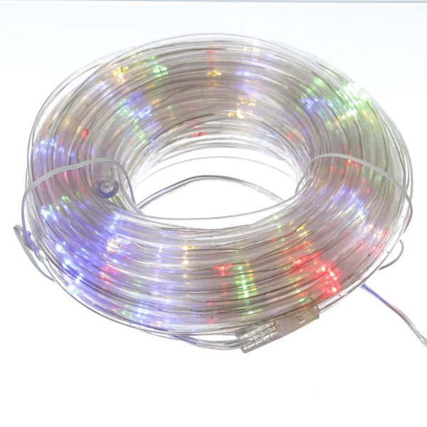 LED Lichtschlauch - 120 bunte LED - 8 Funktionen - Timer- Batteriebetrieb - L: 12m - für Außen