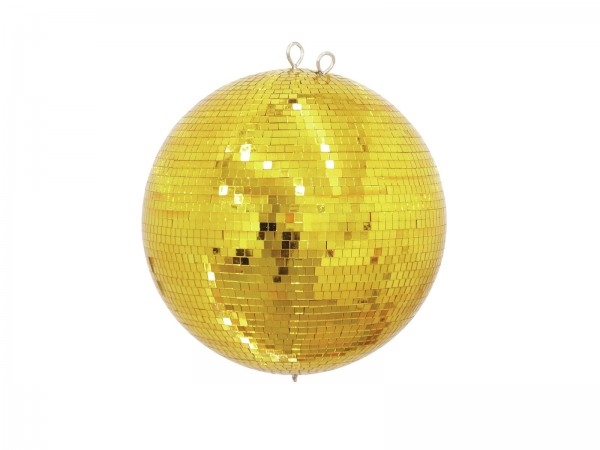 Spiegelkugel 40cm gold- Diskokugel (Discokugel) Party Lichteffekt - Echtglas - mirrorball safety gold color