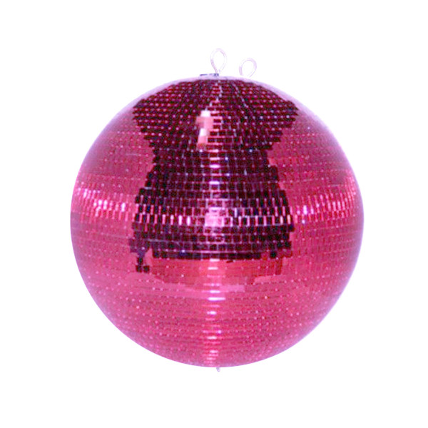 Spiegelkugel 40cm - Discokugel - 10x10mm Echtglas Spiegel - PROFI Serie - rosa