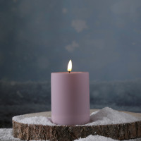 Vorschau: LED Stumpenkerze MIA - Kunststoff - 3D Flamme - H: 10cm - D: 7,5cm - für Außen - rosa Vorschau: LED Stumpenkerze MIA - Kunststoff - 3D Flamme - H: 10cm - D: 7,5cm - für Außen - rosa