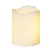 LED Mini Stumpenkerze/Grabkerze - simuliert brennende Flamme - H: 7cm - inkl. Batterie - Timer LED Mini Stumpenkerze/Grabkerze - simuliert brennende Flamme - H: 7cm - inkl. Batterie - Timer