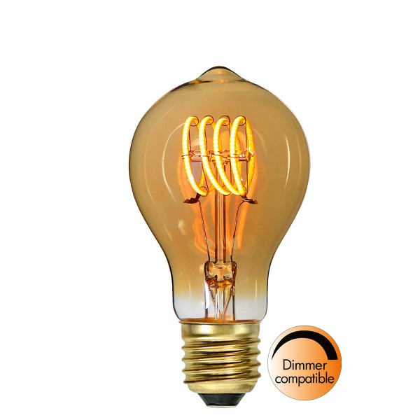 Dekoration LED Kugellampe "Amber Spiral Filament"- E27- ultra warmweiß 2000K - 110lm - H: 110mm