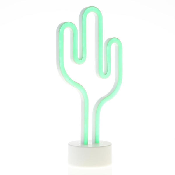 LED NEON Figur Kaktus - Neonlicht - H: 30cm - Batterie oder USB Betrieb - stehend - grün