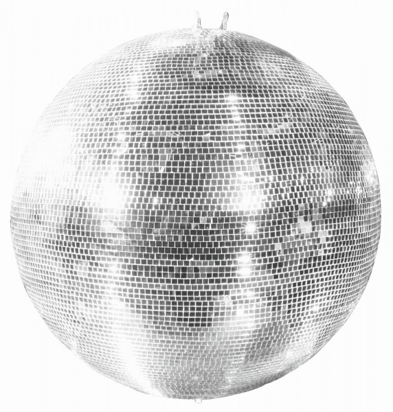 Spiegelkugel 75cm silber chrom- Diskokugel (Discokugel) Party Lichteffekt - Echtglas - mirrorball safety silver chrome color