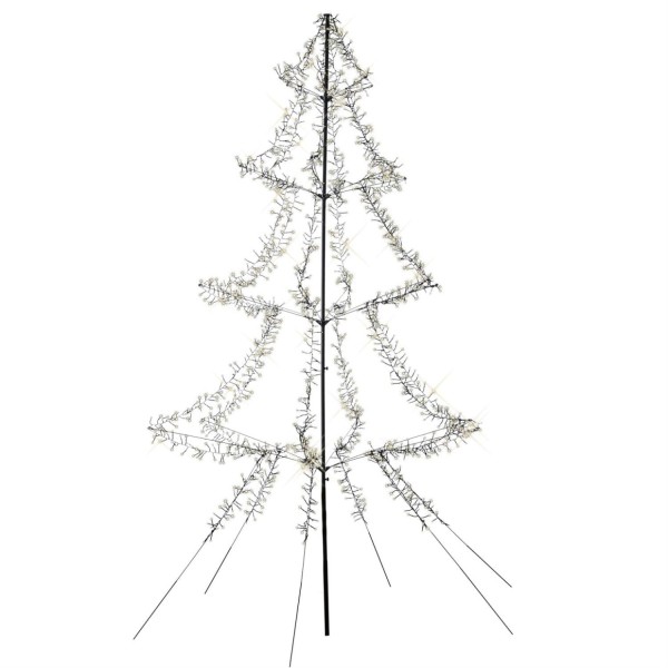 LED Lichterbaum - Weihnachtsbaum - 1800 funkelnde LED - H: 3m - Timer - 8 Funktionen - aufklappbar