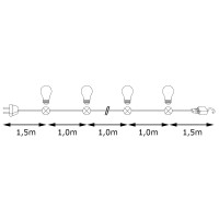 Vorschau: ILLU-Lichterkette BLACKY - 20m - 20xE27 | IP44 | bunte LED Tropfenlampen | SATISFIRE Vorschau: ILLU-Lichterkette BLACKY - 20m - 20xE27 | IP44 | bunte LED Tropfenlampen | SATISFIRE