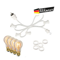 Vorschau: Illu-/Partylichterkette 40m - Außenlichterkette weiß - Made in Germany- 60 Edison LED Filamentlampen Vorschau: Illu-/Partylichterkette 40m - Außenlichterkette weiß - Made in Germany- 60 Edison LED Filamentlampen