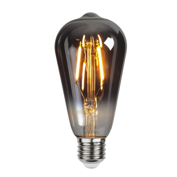 LED Leuchtmittel Filament GLOW - Kolben - E27 - 1,8W - ultra-WW 2100K - 80lm - D: 6mm - smoked