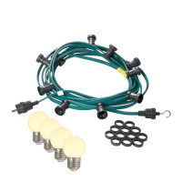 Illu-/Partylichterkette 5m - Außenlichterkette grün - Made in Germany 5 warmweiße LED Kugellampen Illu-/Partylichterkette 5m - Außenlichterkette grün - Made in Germany 5 warmweiße LED Kugellampen