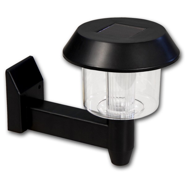 Solar-Wandleuchte - IP44 - 150x120mm - schwarz - kaltweiße LED