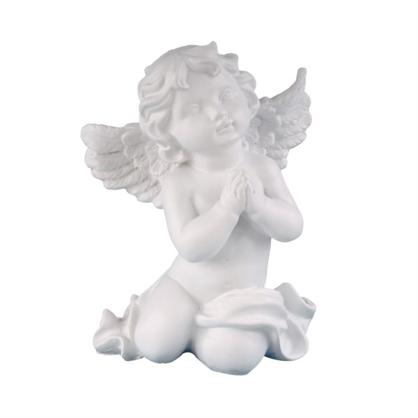 Engel betend - Gartenfigur - Grabschmuck - H: 12cm - weiß